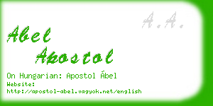 abel apostol business card